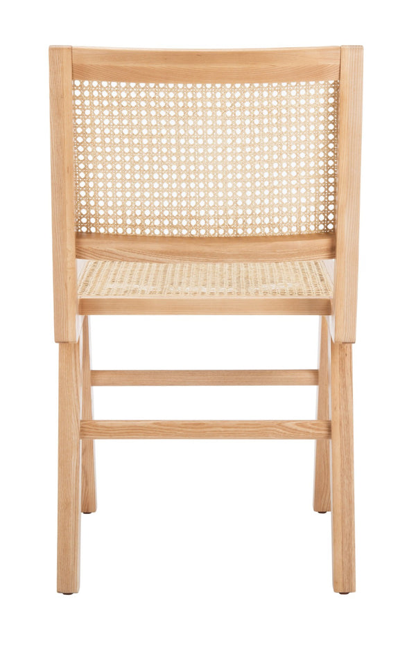 Safavieh HATTIE French Cane Dining Chair - Timeless Charm with Ergonomic Comfort for Elegant Dining Spaces Natural SFV4101B-SET2