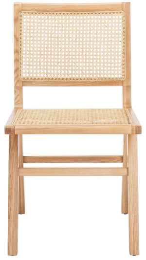 Safavieh HATTIE French Cane Dining Chair - Timeless Charm with Ergonomic Comfort for Elegant Dining Spaces Natural SFV4101B-SET2