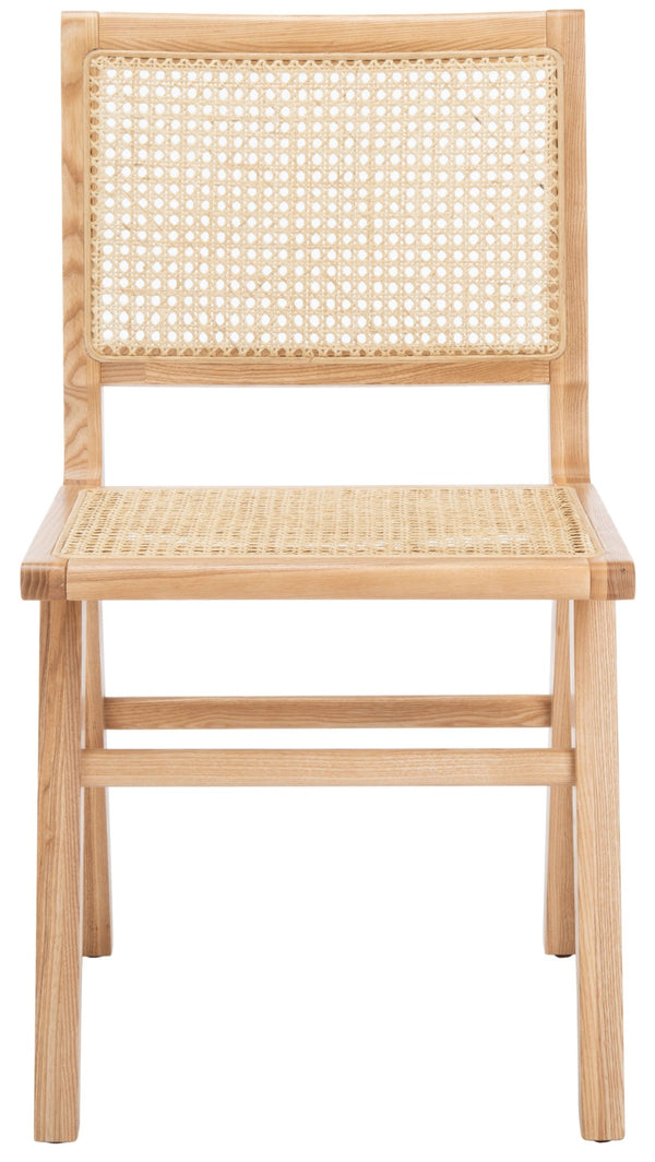 Safavieh HATTIE French Cane Dining Chair - Timeless Charm with Ergonomic Comfort for Elegant Dining Spaces Natural SFV4101B-SET2