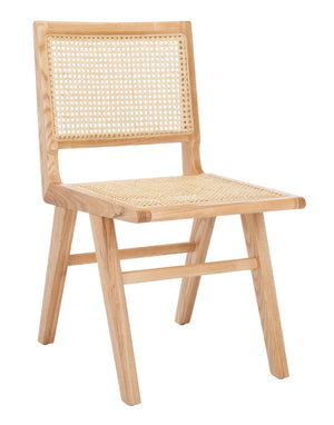 Safavieh HATTIE French Cane Dining Chair - Timeless Charm with Ergonomic Comfort for Elegant Dining Spaces Natural SFV4101B-SET2