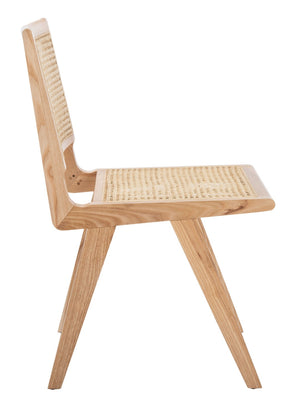 Safavieh HATTIE French Cane Dining Chair - Timeless Charm with Ergonomic Comfort for Elegant Dining Spaces Natural SFV4101B-SET2