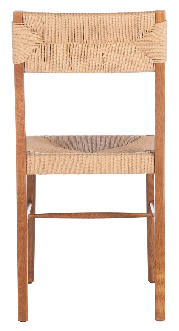 Safavieh CODY RATTAN DINING CHAIR - Modern Rustic Design with Comfort and Style for Elegant Dining Spaces Natural SFV4104B-SET2