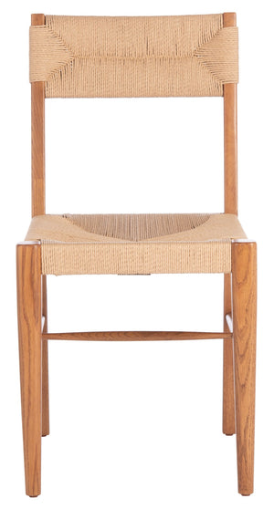 Safavieh CODY RATTAN DINING CHAIR - Modern Rustic Design with Comfort and Style for Elegant Dining Spaces Natural SFV4104B-SET2