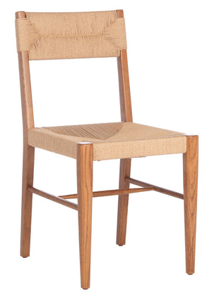 Safavieh CODY RATTAN DINING CHAIR - Modern Rustic Design with Comfort and Style for Elegant Dining Spaces Natural SFV4104B-SET2