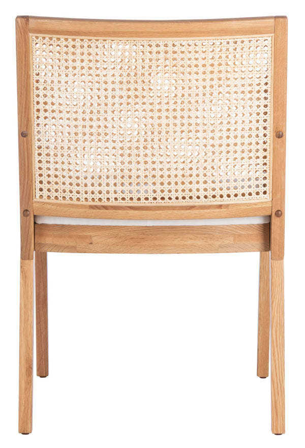 Safavieh MALIK RATTAN DINING CHAIR - Stylish Comfort with Handwoven Accents for Modern Dining Spaces Natural SFV4105B