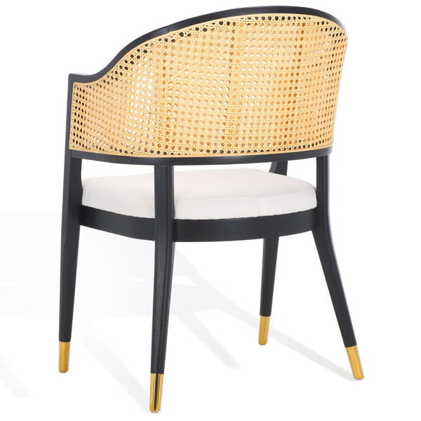 Safavieh ROGUE RATTAN DINING CHAIR - Elevate Your Space with Contemporary Style and Timeless Comfort Design Black / Natural SFV4106A