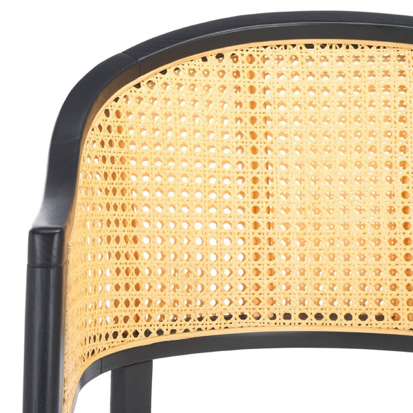 Safavieh ROGUE RATTAN DINING CHAIR - Elevate Your Space with Contemporary Style and Timeless Comfort Design Black / Natural SFV4106A