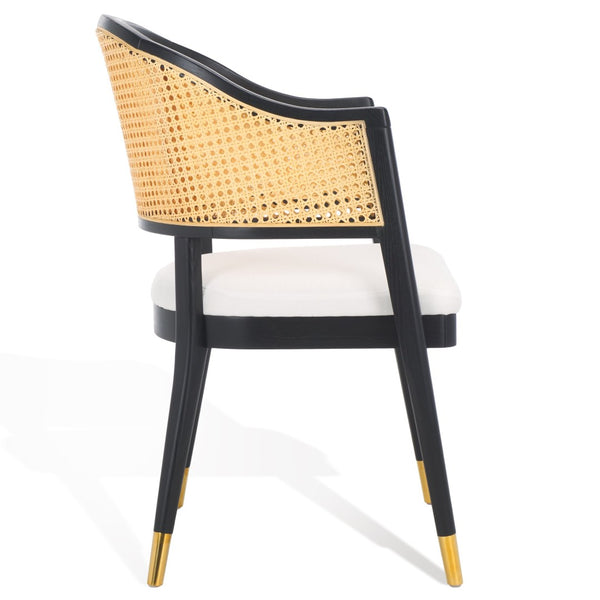 Safavieh ROGUE RATTAN DINING CHAIR - Elevate Your Space with Contemporary Style and Timeless Comfort Design Black / Natural SFV4106A