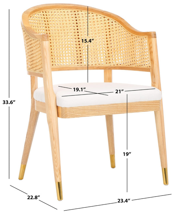 Safavieh ROGUE RATTAN DINING CHAIR - Elevate Your Space with Contemporary Style and Timeless Comfort Design Natural SFV4106B