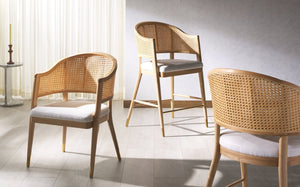 Safavieh ROGUE RATTAN COUNTER STOOL - Stylish, Durable Design for Modern Kitchens and Bars with Comfort & Elegance Natural SFV4207B