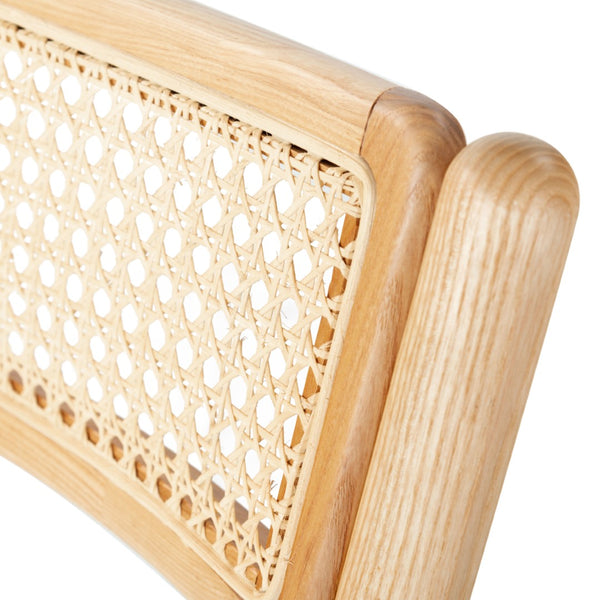 Safavieh Shaylie Upholstered Seat Folding Dining Chair Natural / White SFV4117B-SET2