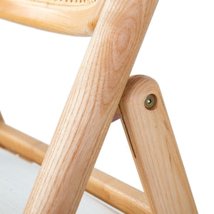 Safavieh Shaylie Upholstered Seat Folding Dining Chair Natural / White SFV4117B-SET2