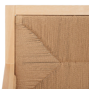Safavieh EMILIO Woven Accent Chair - Natural Oak with Hand-Woven Paper Cord for Stylish Living Spaces SFV4124B