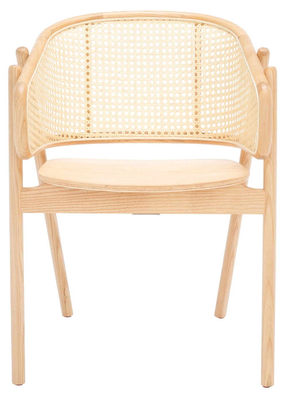 Safavieh Emmy Rattan Back Dining Chair - Cozy Natural Design With Solid Ash Wood Legs For Elegant Dining Spaces Natural Wood ,Rattan Sfv4128b
