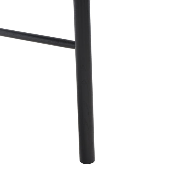 Safavieh ANNMARIE RATTAN BACK DINING CHAIR - Timeless Design with Solid Ash Frame for Effortless Style & Comfort Black / Natural SFV4129A-SET2