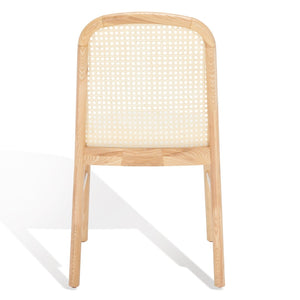 Safavieh ANNMARIE RATTAN BACK DINING CHAIR - Timeless Design with Solid Ash Frame for Effortless Style & Comfort Natural SFV4129B-SET2