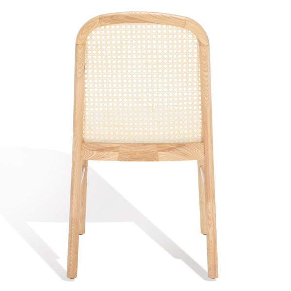 Safavieh ANNMARIE RATTAN BACK DINING CHAIR - Timeless Design with Solid Ash Frame for Effortless Style & Comfort Natural SFV4129B-SET2