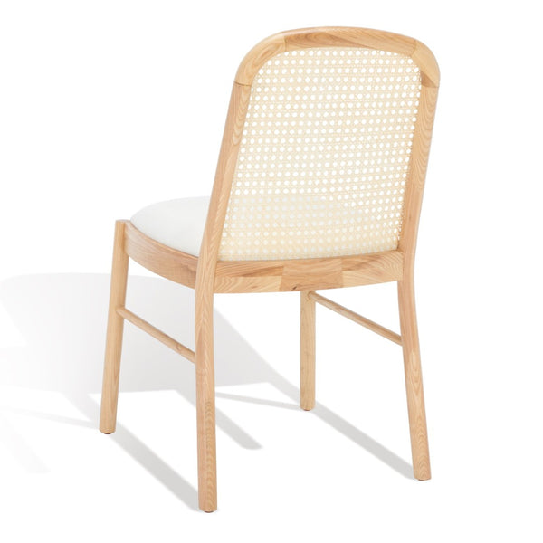 Safavieh ANNMARIE RATTAN BACK DINING CHAIR - Timeless Design with Solid Ash Frame for Effortless Style & Comfort Natural SFV4129B-SET2