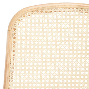Safavieh ANNMARIE RATTAN BACK DINING CHAIR - Timeless Design with Solid Ash Frame for Effortless Style & Comfort Natural SFV4129B-SET2