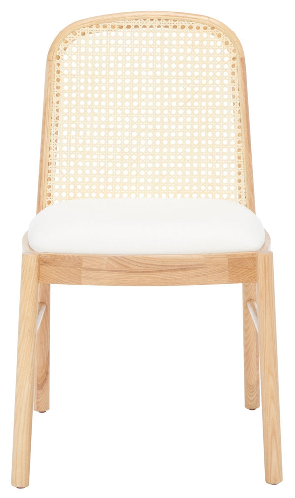 Safavieh ANNMARIE RATTAN BACK DINING CHAIR - Timeless Design with Solid Ash Frame for Effortless Style & Comfort Natural SFV4129B-SET2