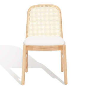 Safavieh ANNMARIE RATTAN BACK DINING CHAIR - Timeless Design with Solid Ash Frame for Effortless Style & Comfort Natural SFV4129B-SET2