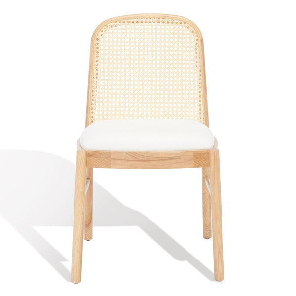 Safavieh ANNMARIE RATTAN BACK DINING CHAIR - Timeless Design with Solid Ash Frame for Effortless Style & Comfort Natural SFV4129B-SET2