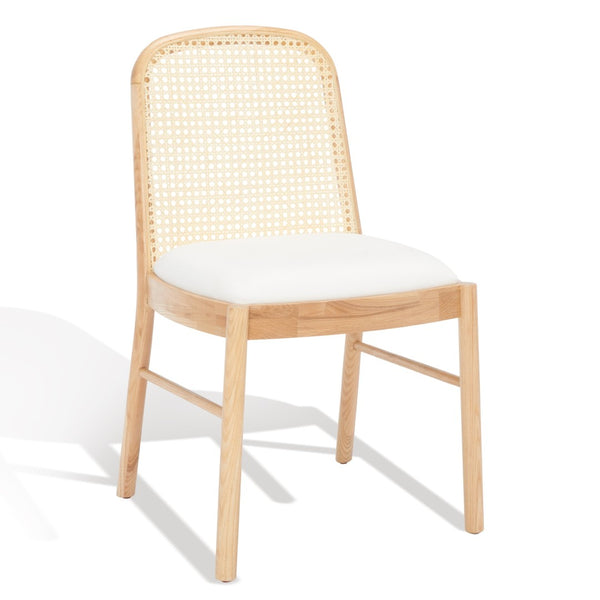 Safavieh ANNMARIE RATTAN BACK DINING CHAIR - Timeless Design with Solid Ash Frame for Effortless Style & Comfort Natural SFV4129B-SET2