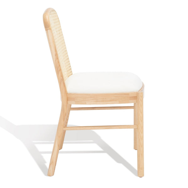 Safavieh ANNMARIE RATTAN BACK DINING CHAIR - Timeless Design with Solid Ash Frame for Effortless Style & Comfort Natural SFV4129B-SET2