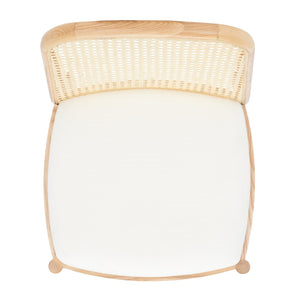 Safavieh ANNMARIE RATTAN BACK DINING CHAIR - Timeless Design with Solid Ash Frame for Effortless Style & Comfort Natural SFV4129B-SET2