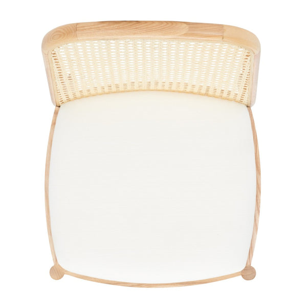 Safavieh ANNMARIE RATTAN BACK DINING CHAIR - Timeless Design with Solid Ash Frame for Effortless Style & Comfort Natural SFV4129B-SET2