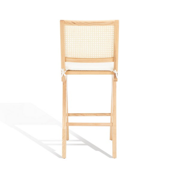 Safavieh Colette Rattan Barstool Natural Wood / Rattan / Fabric SFV4134B