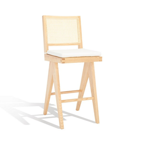 Safavieh Colette Rattan Barstool Natural Wood / Rattan / Fabric SFV4134B