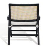 Safavieh Colette Rattan Accent Chair Black / Natural Wood / Rattan / Fabric SFV4135A