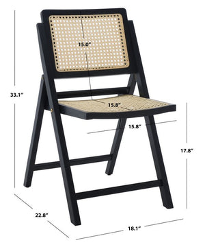 Desiree Folding Dining Chairs - Stylish Rattan Mesh Design for Indoor & Outdoor Dining Convenience