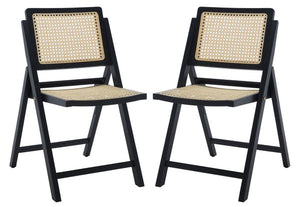 Desiree Folding Dining Chairs - Stylish Rattan Mesh Design for Indoor & Outdoor Dining Convenience