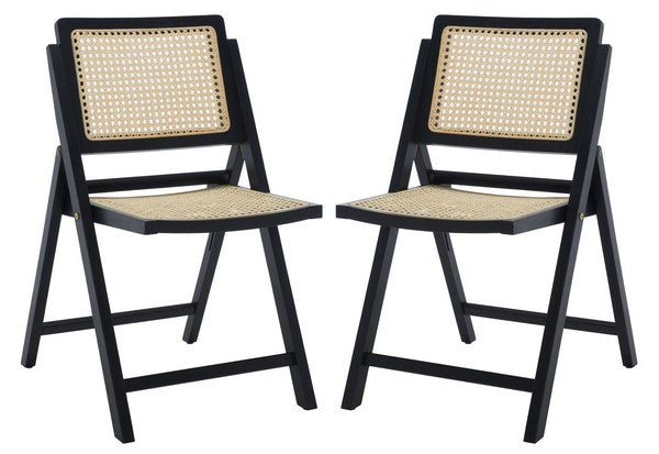 Desiree Folding Dining Chairs - Stylish Rattan Mesh Design for Indoor & Outdoor Dining Convenience