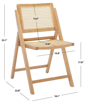 Desiree Folding Dining Chairs - Stylish Rattan Mesh Design for Indoor & Outdoor Dining Convenience