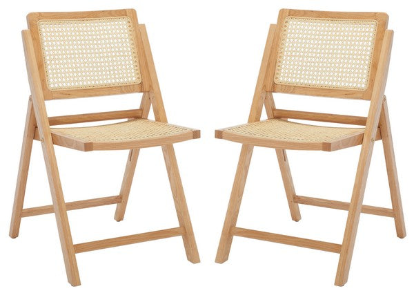 Desiree Folding Dining Chairs - Stylish Rattan Mesh Design for Indoor & Outdoor Dining Convenience