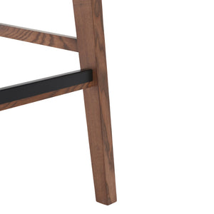 Safavieh HATTIE French Cane Barstool - Modern Rattan Design for Stylish Dining Spaces and Casual Gatherings Walnut / Natural SFV4140D
