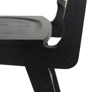 Safavieh HATTIE French Cane Dining Chair - Elegant Black Ash Frame with Stylish Rattan Weave Backrest Black / Natural SFV4153A-SET2
