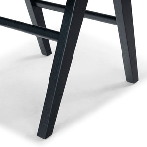Safavieh HATTIE French Cane Dining Chair - Elegant Black Ash Frame with Stylish Rattan Weave Backrest Black / Natural SFV4153A-SET2