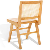 Safavieh Hattie French Cane Wood Seat Dining Chair Natural Wood / Rattan SFV4153B-SET2