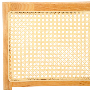 Safavieh Hattie French Cane Wood Seat Dining Chair Natural Wood / Rattan SFV4153B-SET2