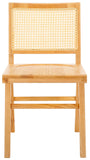 Safavieh Hattie French Cane Wood Seat Dining Chair Natural Wood / Rattan SFV4153B-SET2