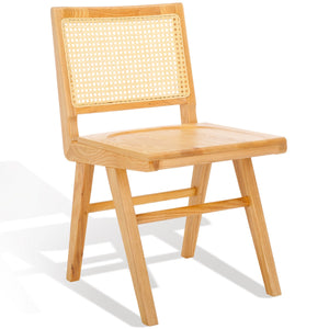Safavieh Hattie French Cane Wood Seat Dining Chair Natural Wood / Rattan SFV4153B-SET2