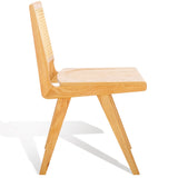 Safavieh Hattie French Cane Wood Seat Dining Chair Natural Wood / Rattan SFV4153B-SET2