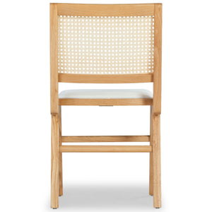 Safavieh Hattie French Cane Cushion Seat Dining Chair Natural Wood / Rattan / Fabric / Foam SFV4154B-SET2