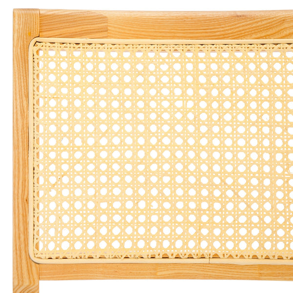 Safavieh Hattie French Cane Cushion Seat Dining Chair Natural Wood / Rattan / Fabric / Foam SFV4154B-SET2