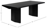 Safavieh Jaylin Rectangle Wood Dining Table Black Wood SFV4155A-2BX