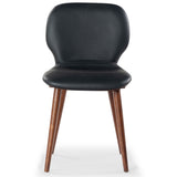 Safavieh Tazmyn Leather Dining Chair Black / Walnut SFV4157A